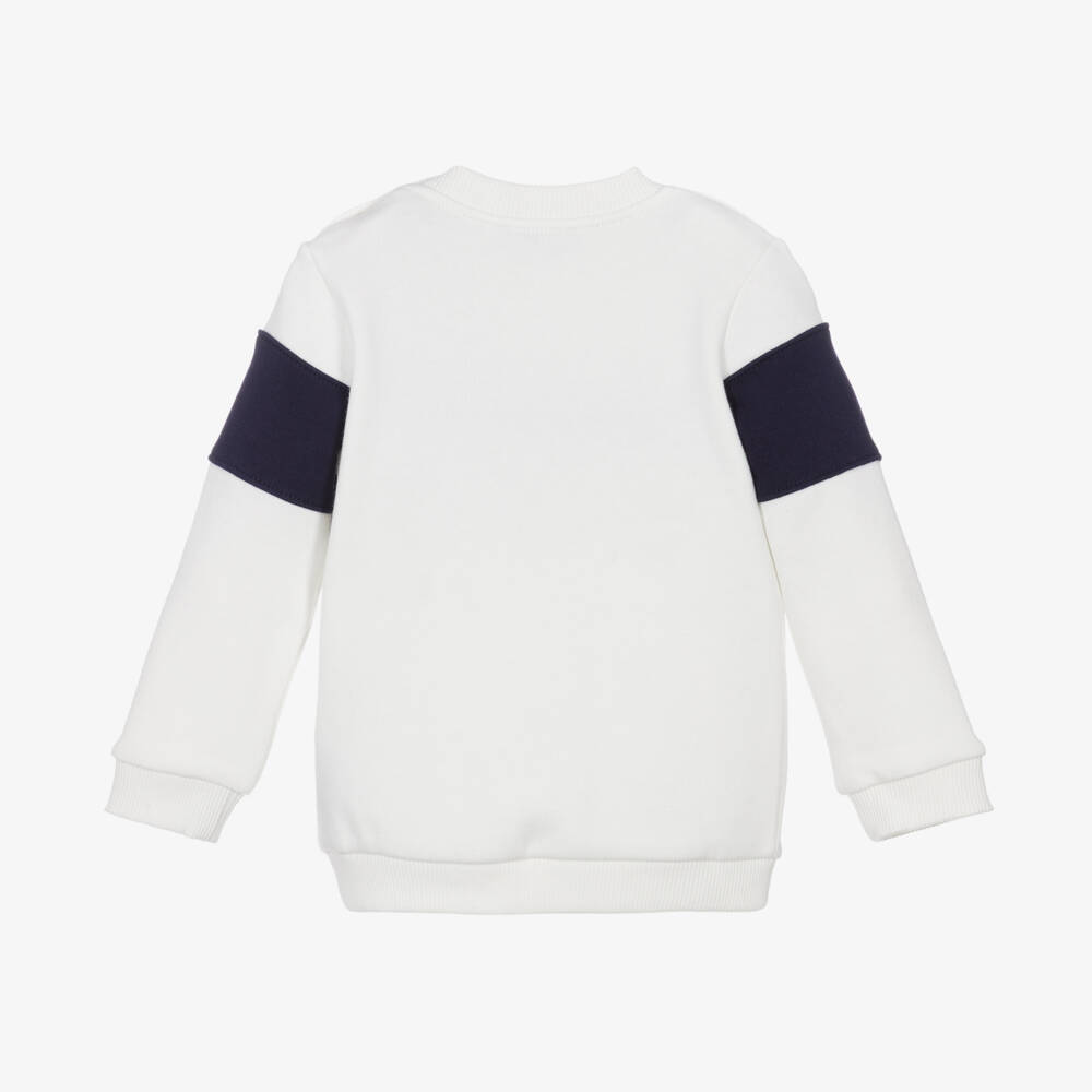 Moschino Baby-Boys Ivory Logo Sweatshirt | Childrensalon Outlet