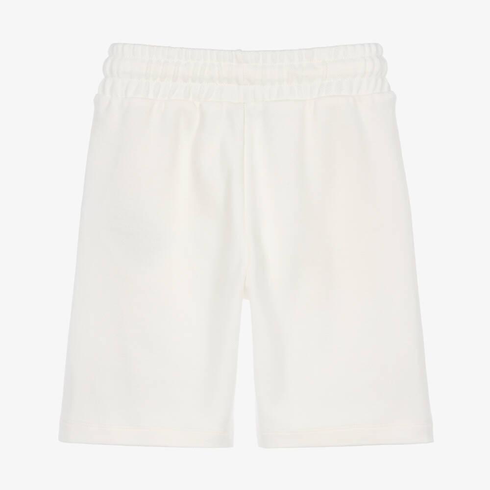 Moschino-Boys Ivory Piquet Cotton Shorts | Childrensalon Outlet