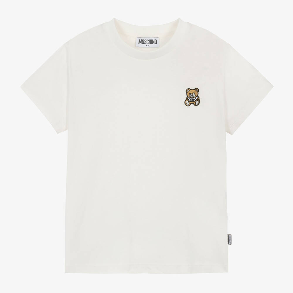 Moschino Kid-Teen-Boys Ivory Teddy Bear Tee | Childrensalon Outlet