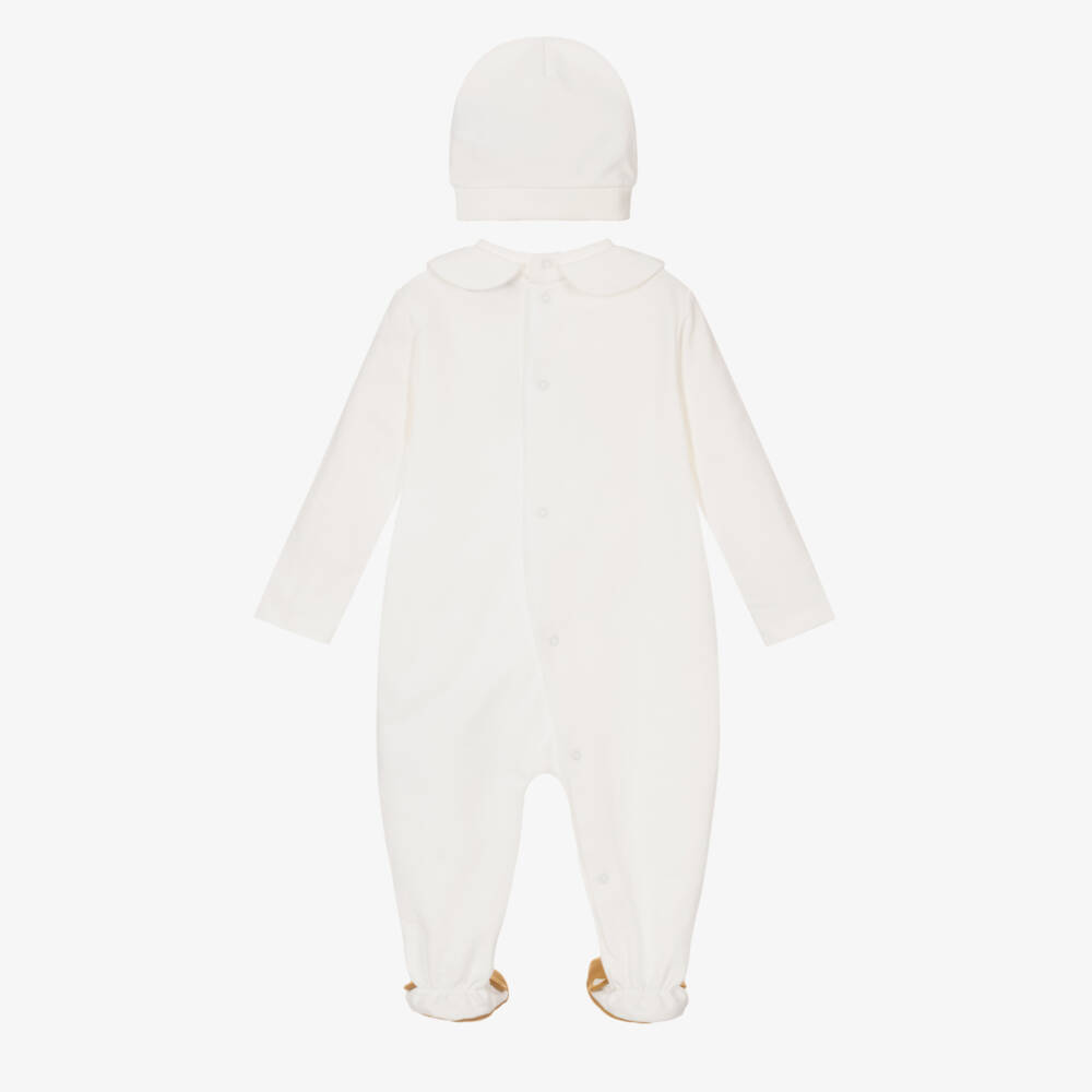 Moschino-Boys Ivory Teddy & Rainbow Set | Childrensalon Outlet