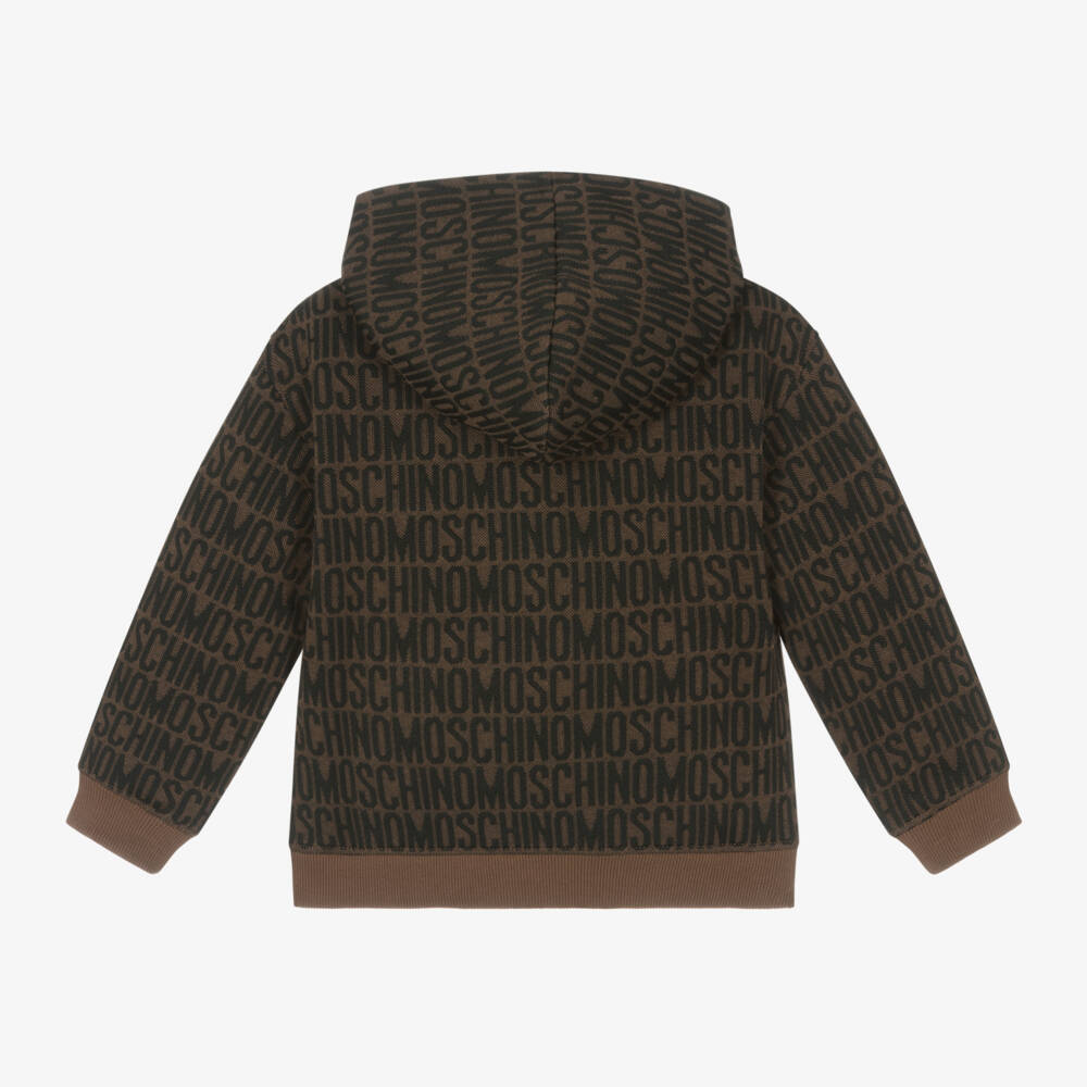 موسكينو Kid-Teen-توب هودي مزيج قطن محبوك لون بني | Childrensalon Outlet