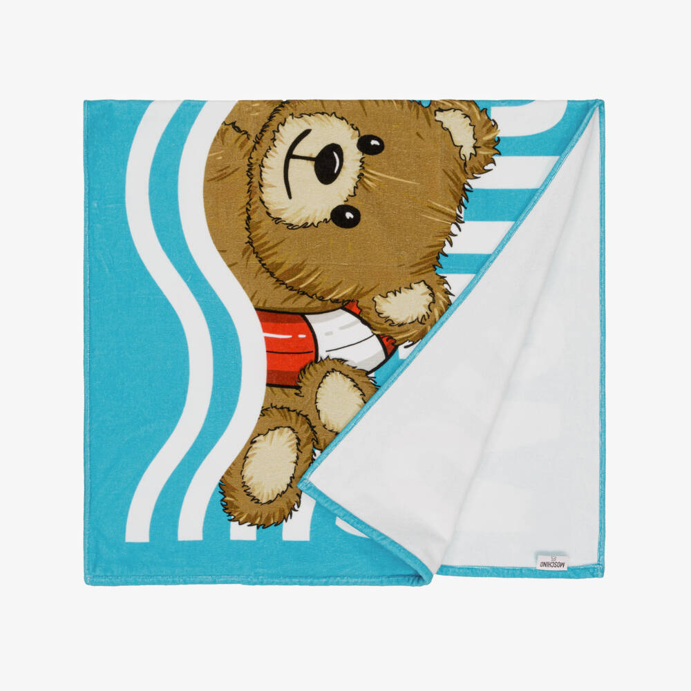 Moschino-Boys Luxurious Blue Cotton Wrap | Childrensalon Outlet