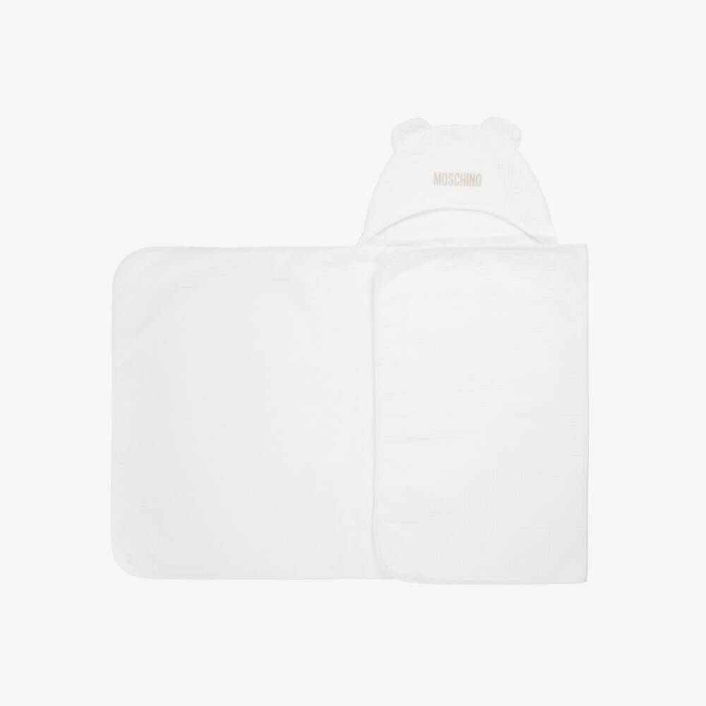 Moschino-Роскошный белый халат с капюшоном для мальчиков | Childrensalon Outlet