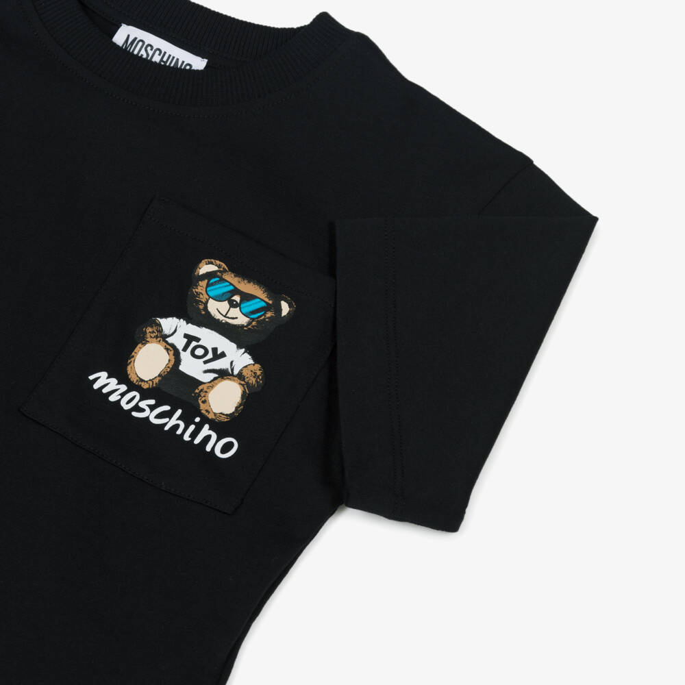 Moschino-طقم قطن للأولاد بلون الليل مع دب | Childrensalon Outlet