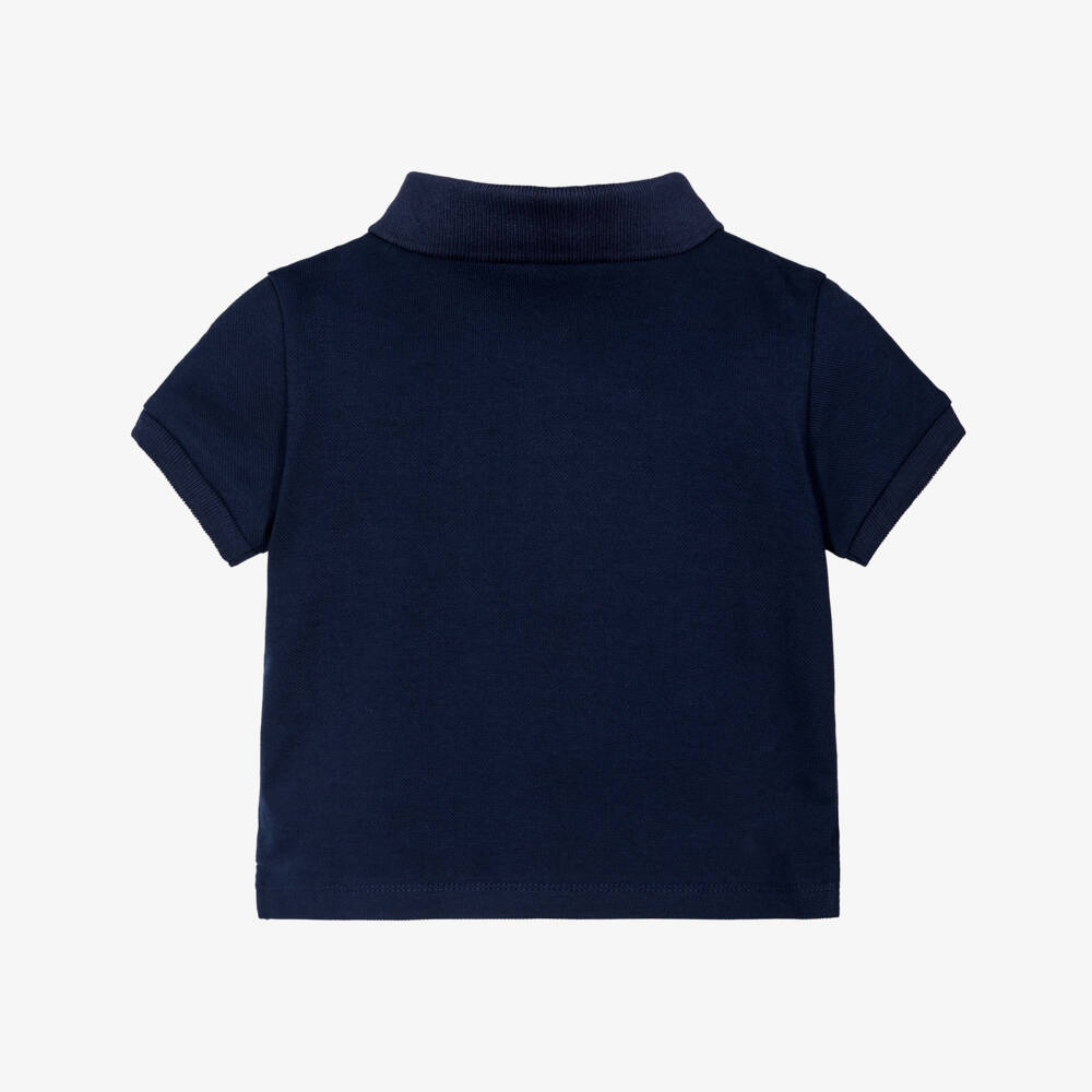 Moschino-Boys Navy Blue Bear Polo Shirt | Childrensalon Outlet