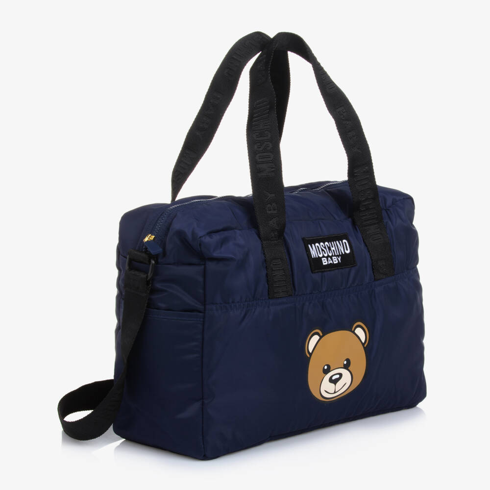 Moschino Baby-Boys Navy Blue Teddy Change Carrier | Childrensalon Outlet