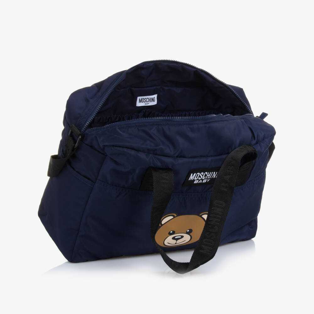 Moschino Baby-Boys Navy Blue Teddy Change Carrier | Childrensalon Outlet