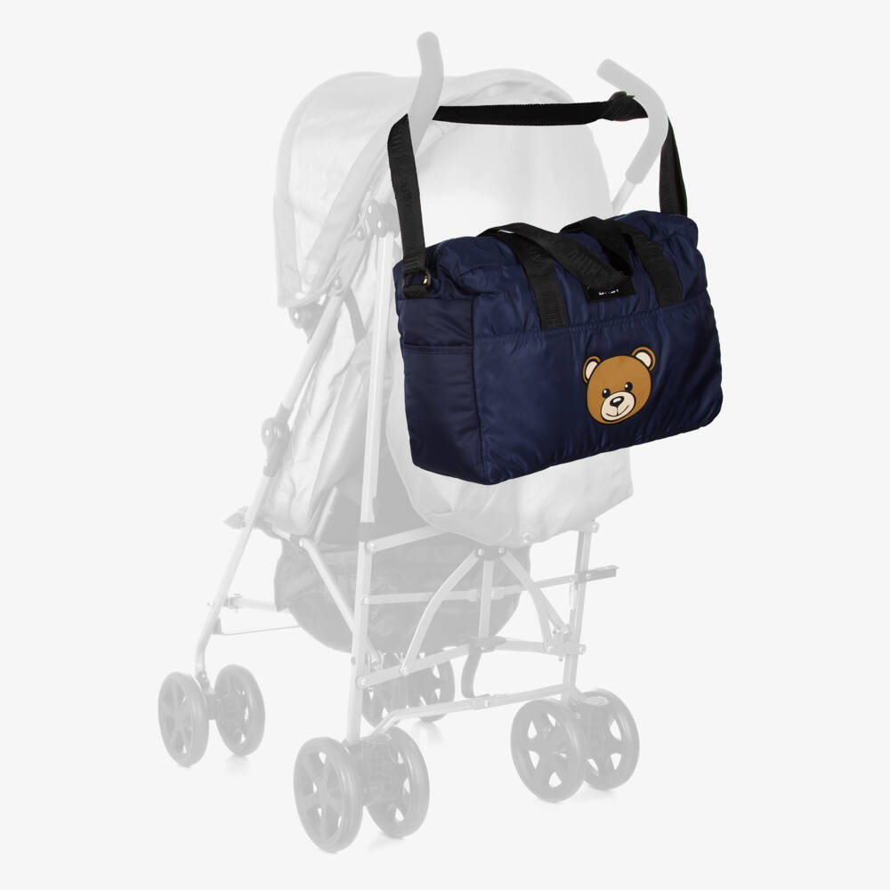 Moschino Baby-Boys Navy Blue Teddy Change Carrier | Childrensalon Outlet