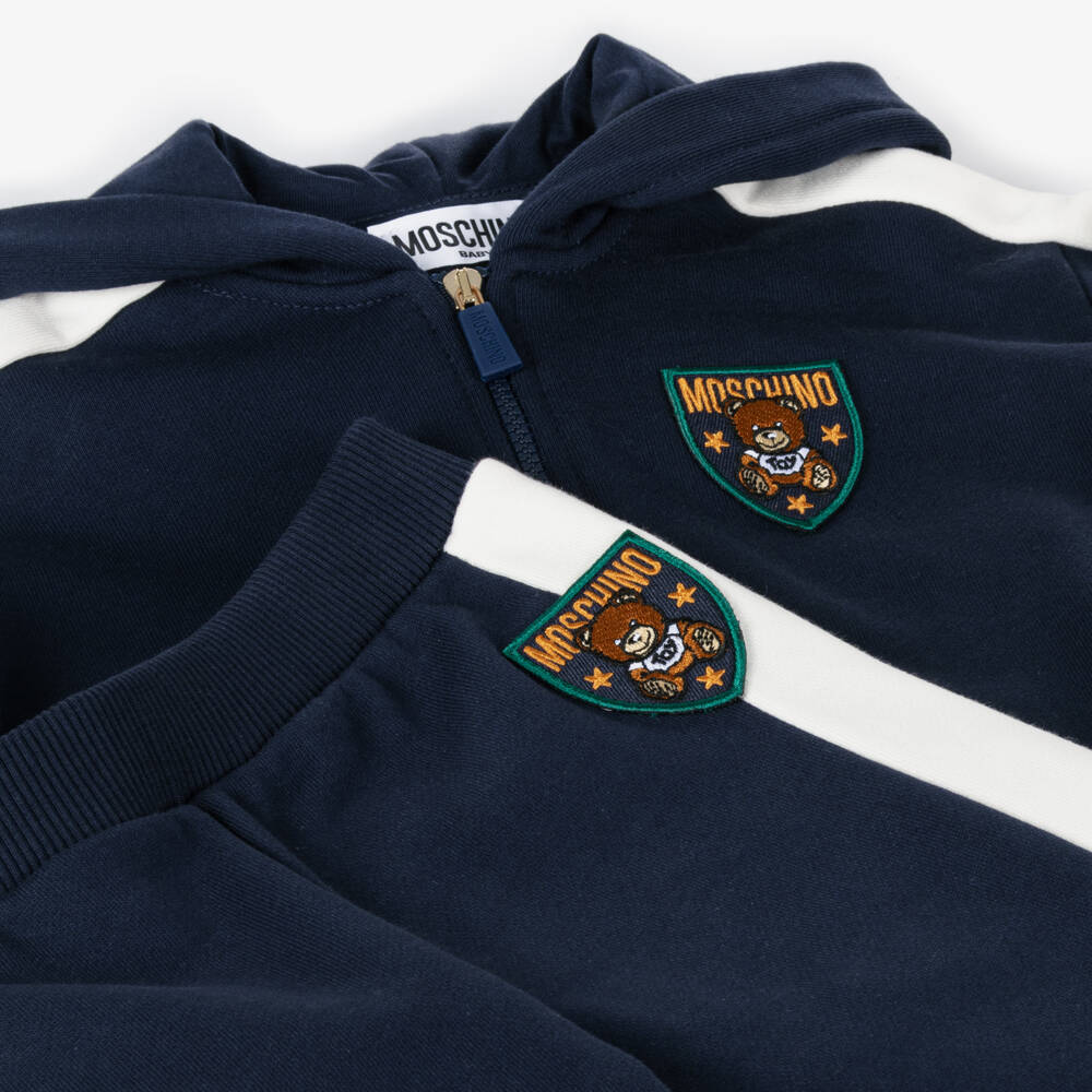 Moschino Baby-بدلة رياضية قطن لون كحلي للأولاد | Childrensalon Outlet