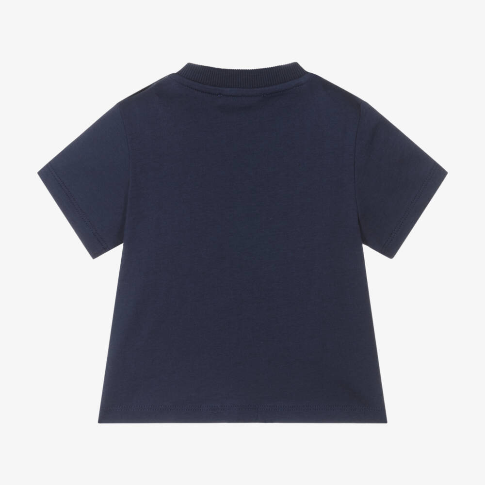 Moschino-تيشيرت بحري للأولاد بتصميم دمية دب راكب الأمواج | Childrensalon Outlet