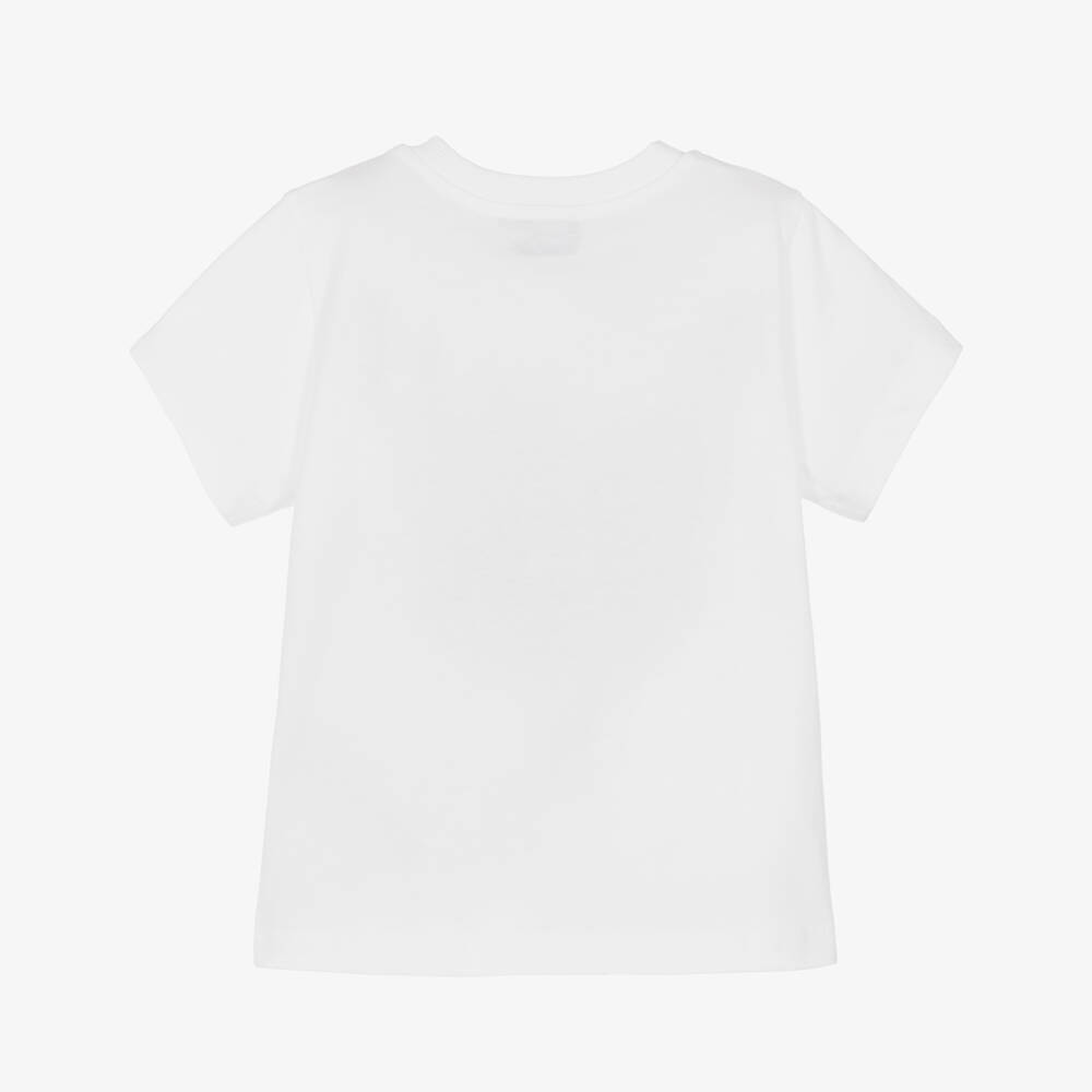 Moschino-Футболка с белым медведем и пальмами для мальчиков | Childrensalon Outlet