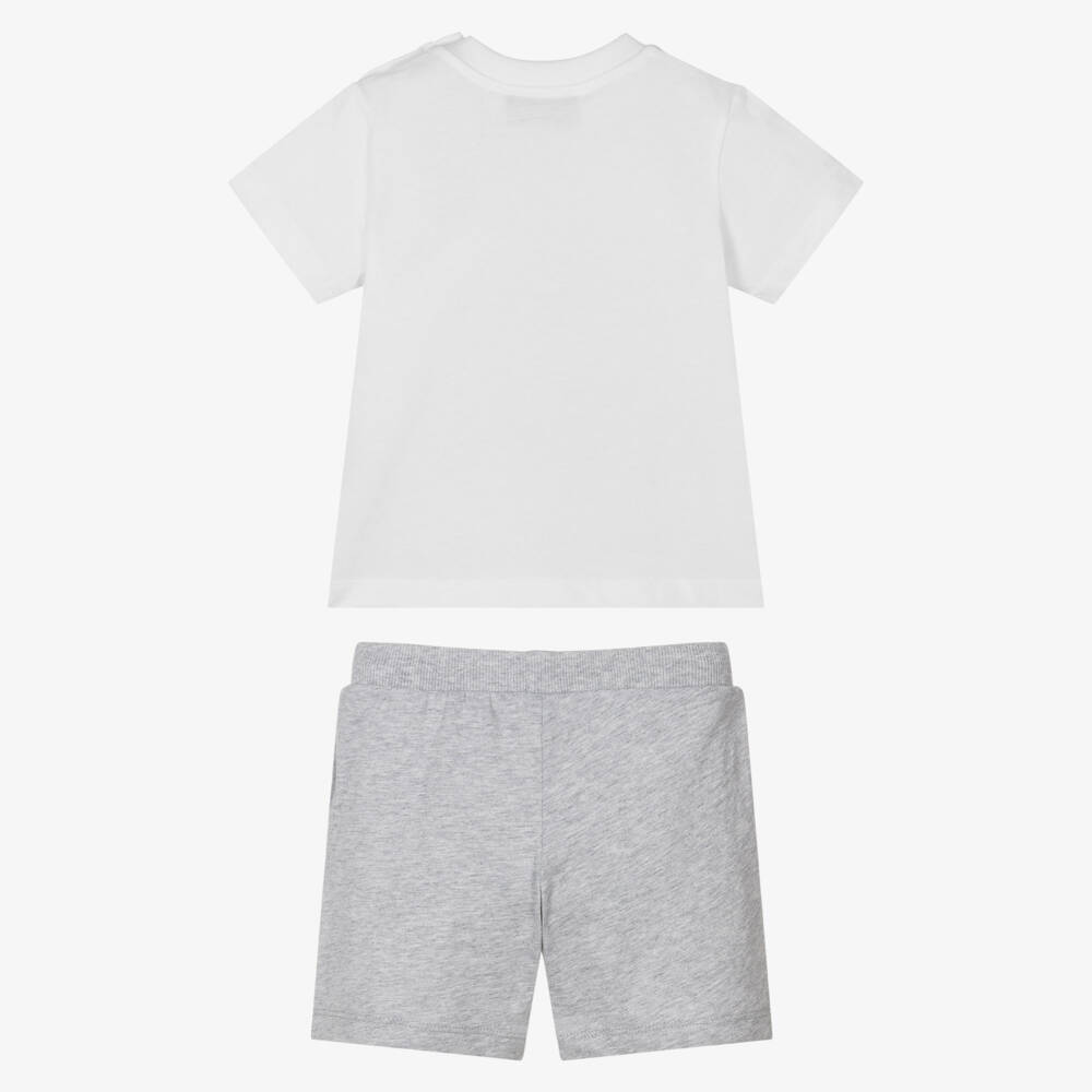 Moschino-Boys Playful Bear Grey Short Ensemble | Childrensalon Outlet