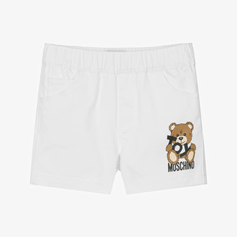 Moschino-Шорты из чистого хлопка с медведем для мальчиков | Childrensalon Outlet