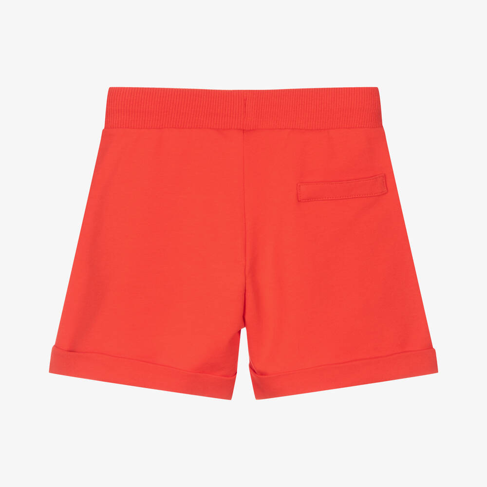Moschino Kid-Teen-Boys Red Cotton Teddy Shorts | Childrensalon Outlet