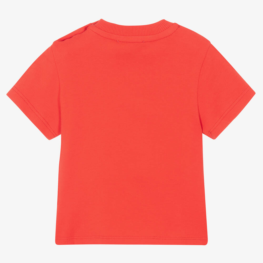 Moschino Baby-Boys Red Teddy Bear Cotton T-Shirt | Childrensalon Outlet