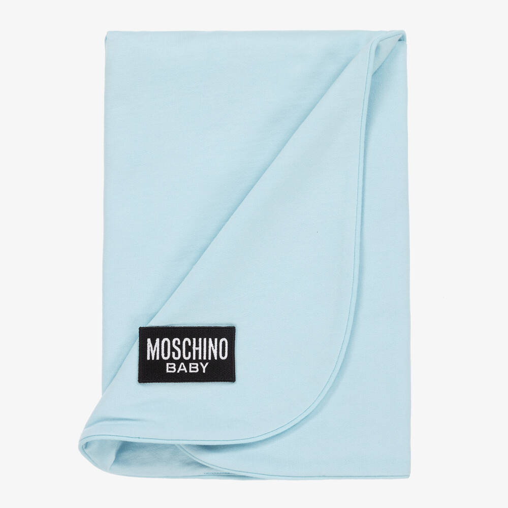 Moschino Baby-Boys Snuggly Blue Teddy Blanket | Childrensalon Outlet
