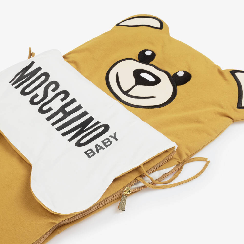 Moschino-Boys Snuggly Brown Bear Nest | Childrensalon Outlet