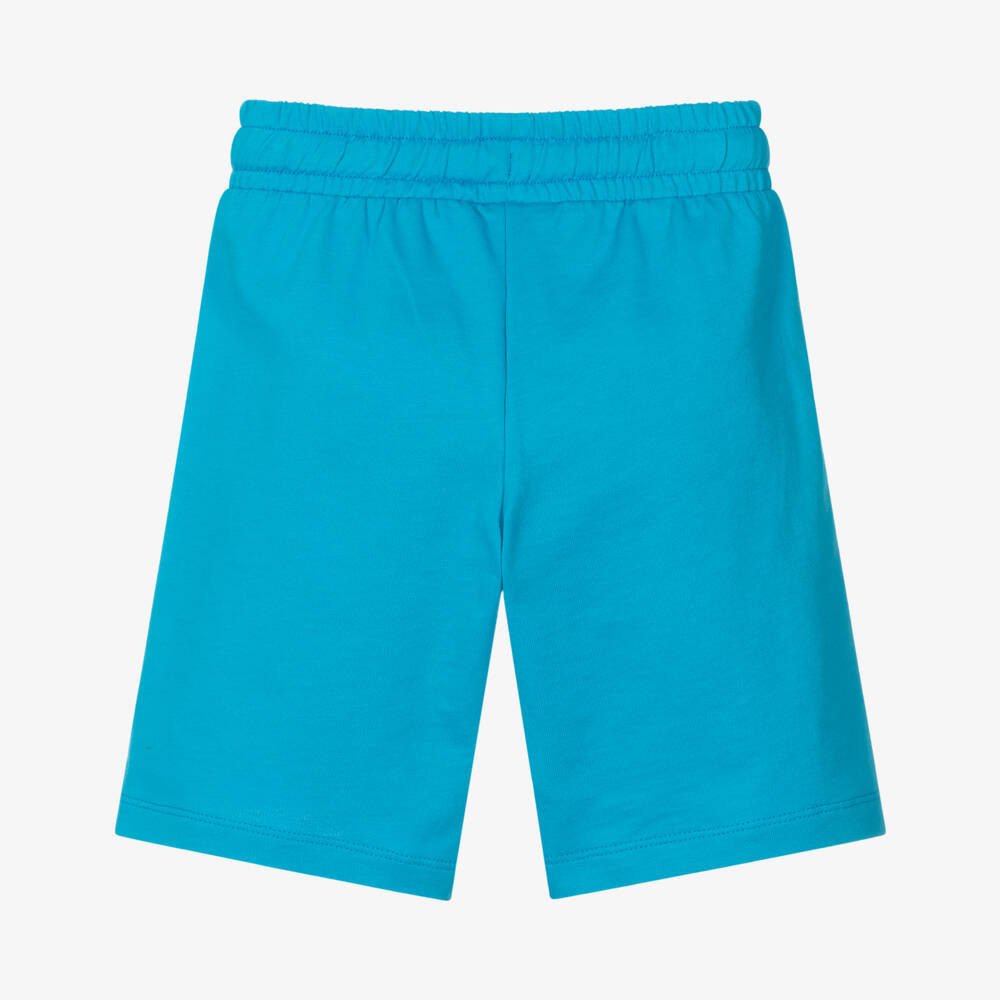 Moschino-Boys Soft Blue Bear Print Shorts | Childrensalon Outlet