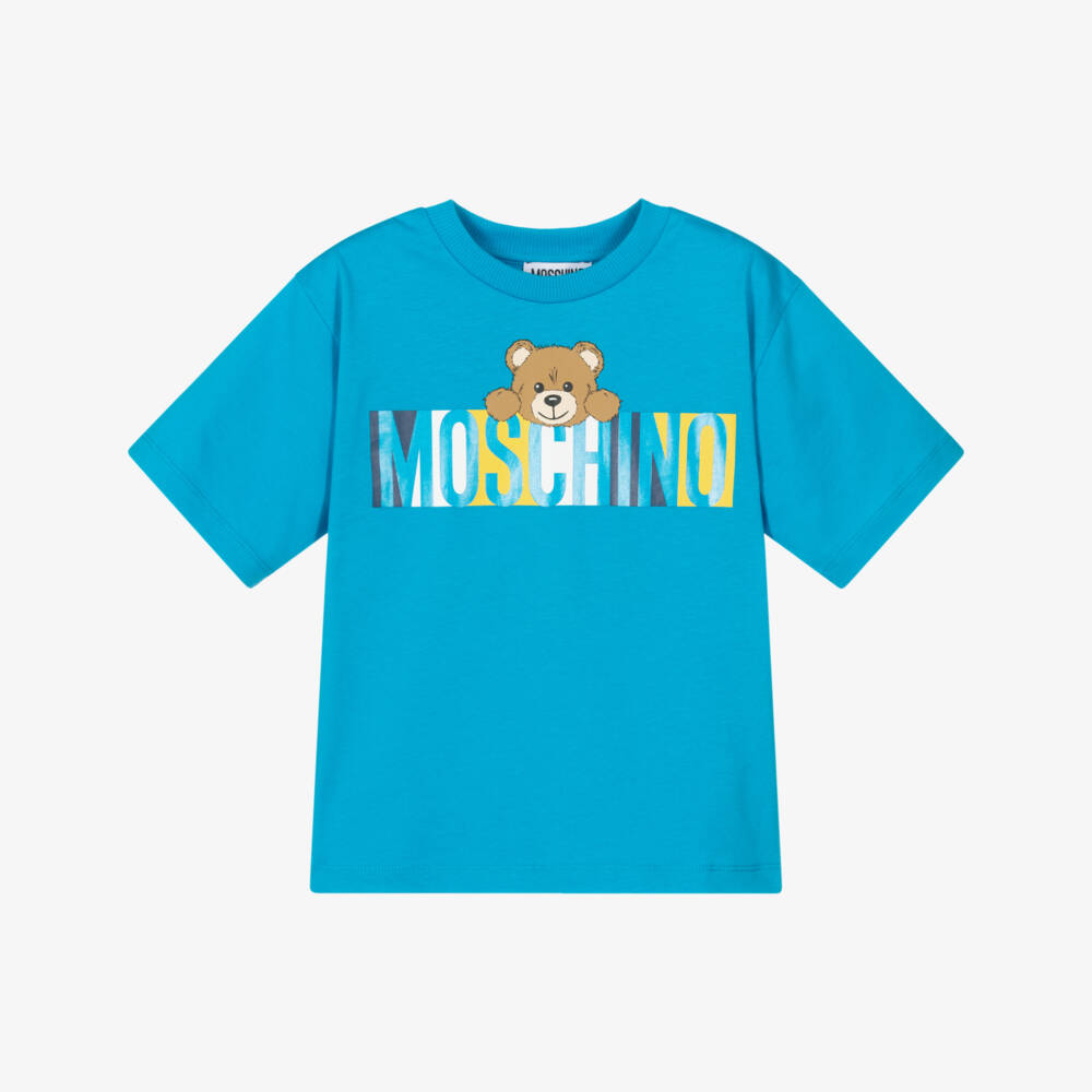 Moschino-تيشيرت ناعم من القطن للأولاد بطبعة دب | Childrensalon Outlet