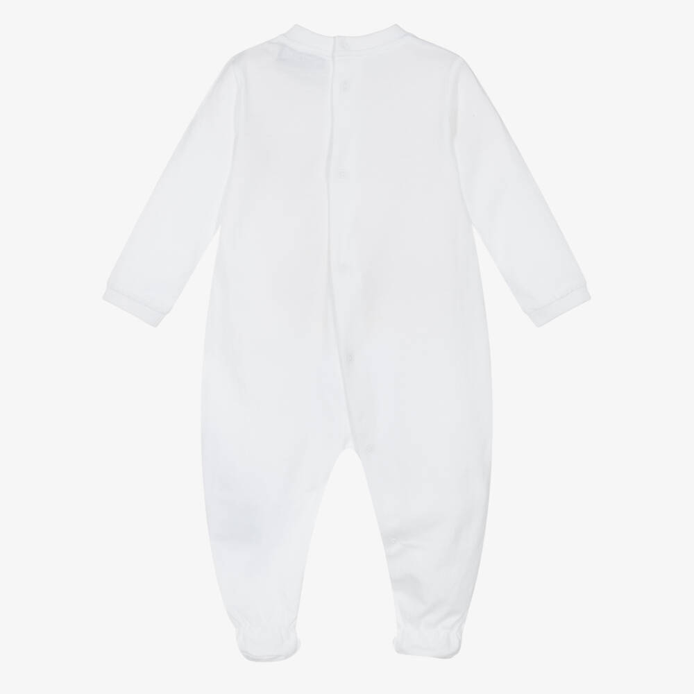 Moschino-Boys Soft White Bear Playsuit | Childrensalon Outlet