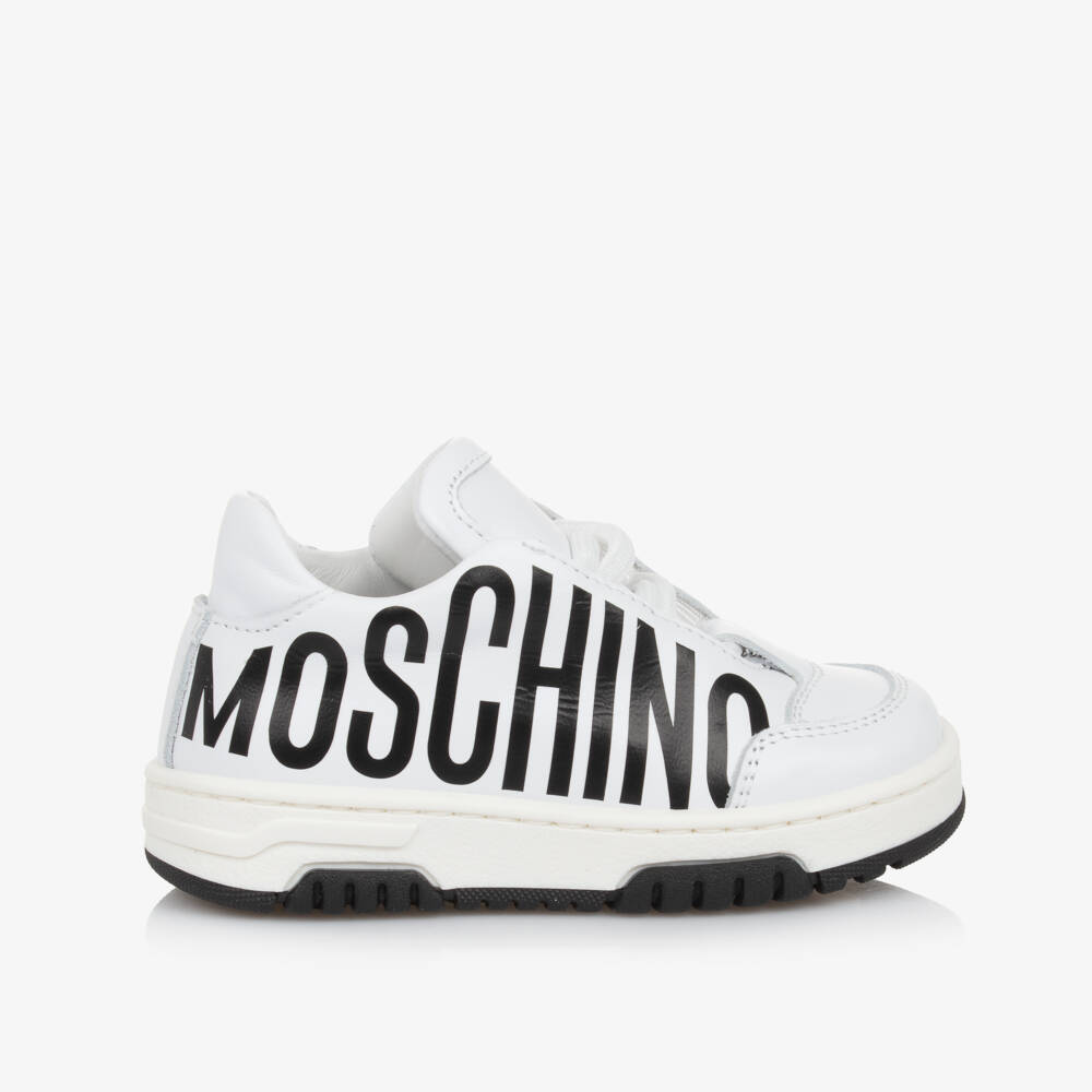 Moschino-Boys Stealth Leather Sneakers | Childrensalon Outlet