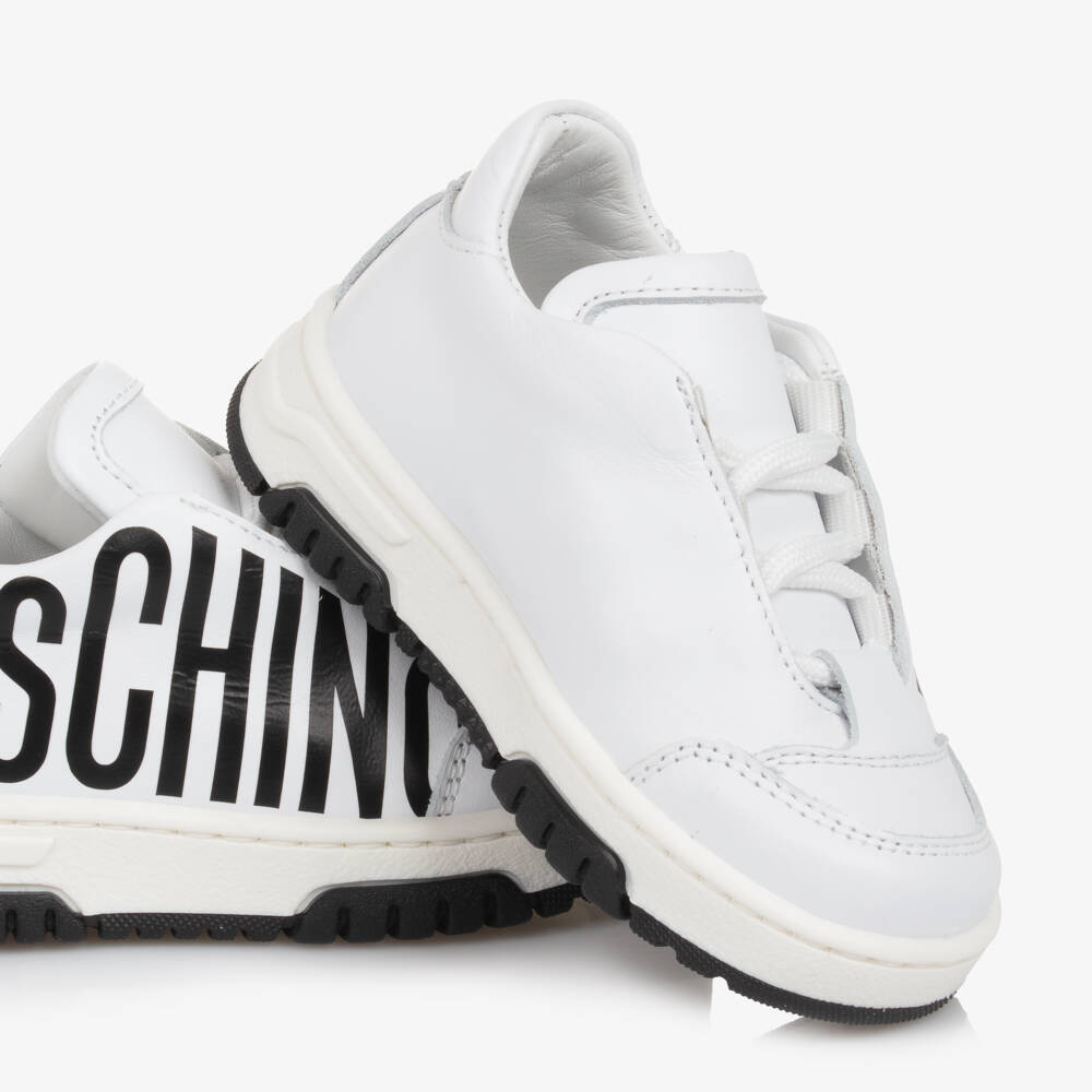 Moschino-Boys Stealth Leather Sneakers | Childrensalon Outlet