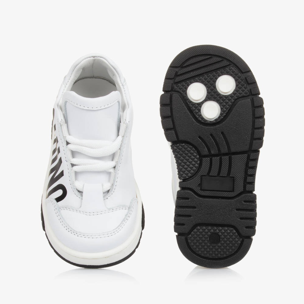 Moschino-Boys Stealth Leather Sneakers | Childrensalon Outlet