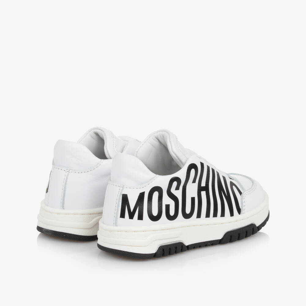 Moschino-Boys Stealth Leather Sneakers | Childrensalon Outlet