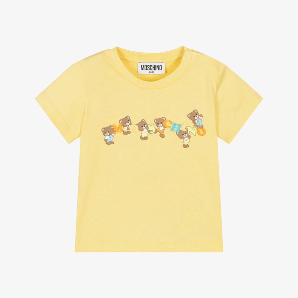 Moschino-Boys Sunny Logo Cotton Tee | Childrensalon Outlet