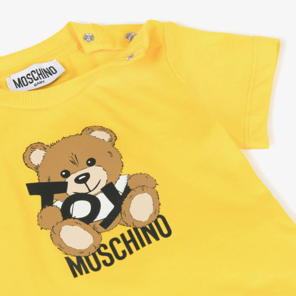 Moschino-Boys Sunshine Bear Cotton Tee | Childrensalon Outlet