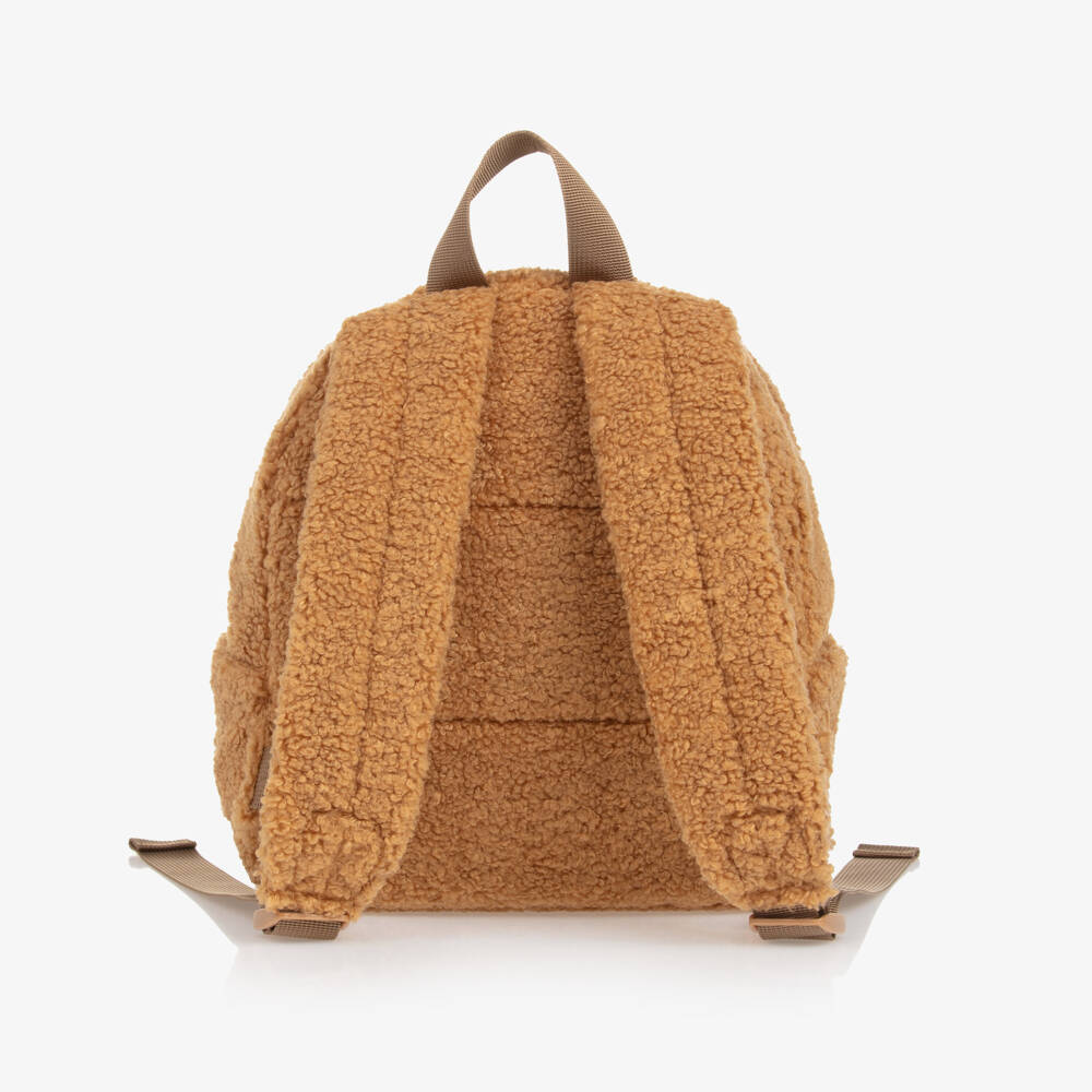 Moschino Baby-Boys Tan Teddy Fleece Backpack | Childrensalon Outlet