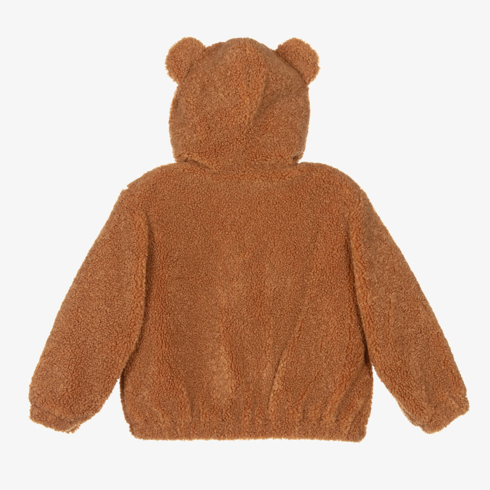 Moschino Baby-Boys Teddy Fleece Hooded Jacket | Childrensalon Outlet
