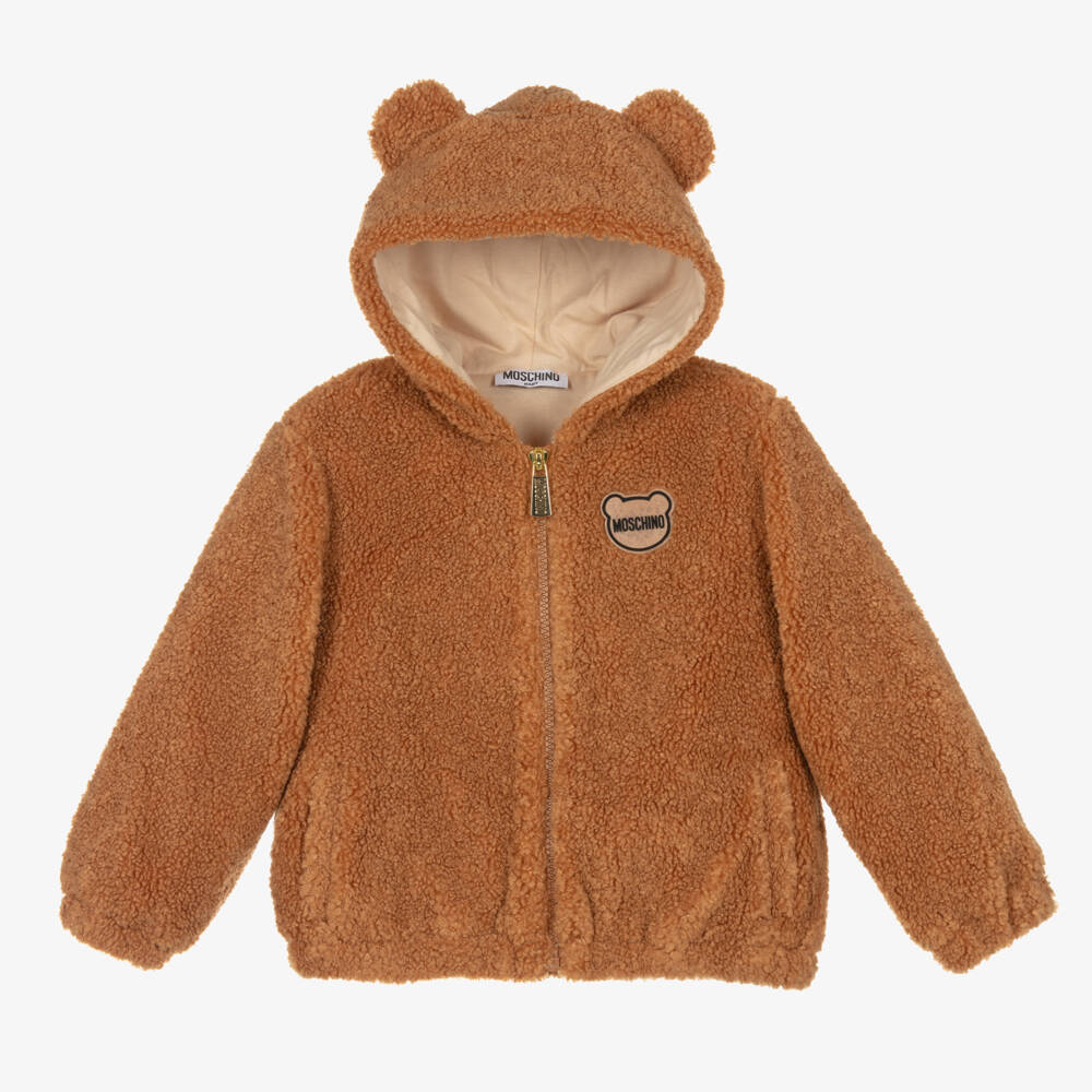 Moschino Baby-Boys Teddy Fleece Hooded Jacket | Childrensalon Outlet