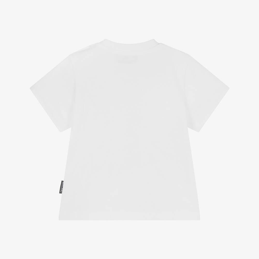 Moschino-Футболка с белым медведем для мальчиков | Childrensalon Outlet