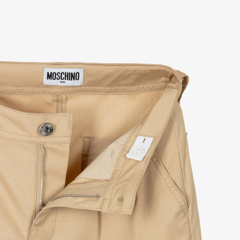 Moschino-Boys White & Beige Shorts Outfit | Childrensalon Outlet