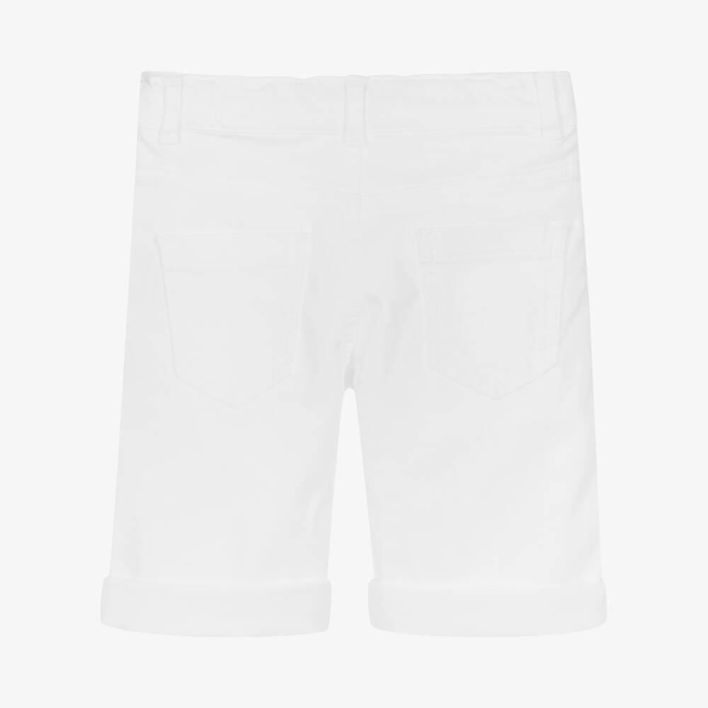 موسكينو Kid-Teen-شورت قطن تويل لون أبيض للأولاد | Childrensalon Outlet