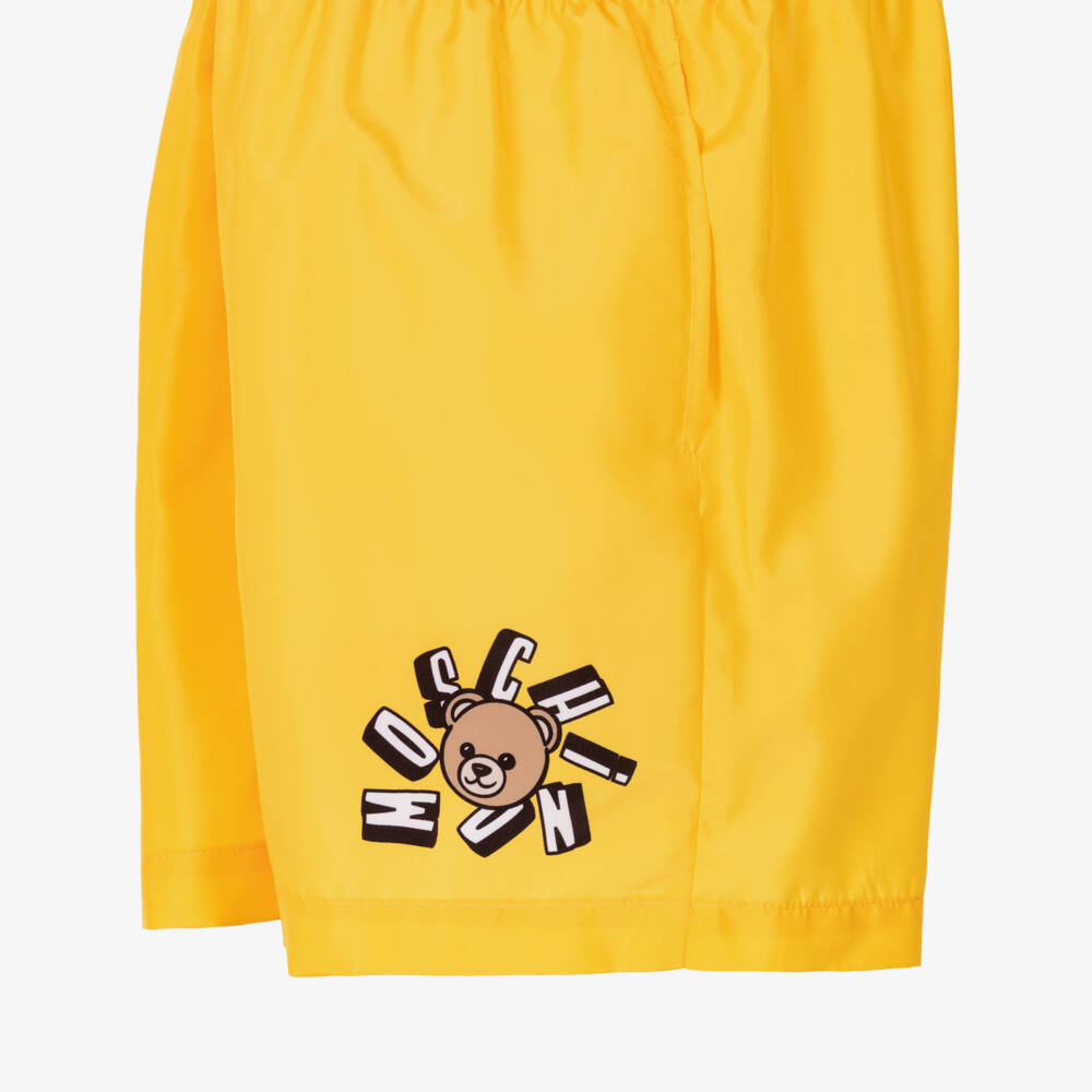 Moschino-Boys Yellow Swim Shorts | Childrensalon Outlet