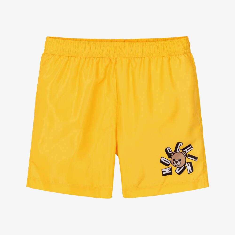Moschino-Boys Yellow Swim Shorts | Childrensalon Outlet
