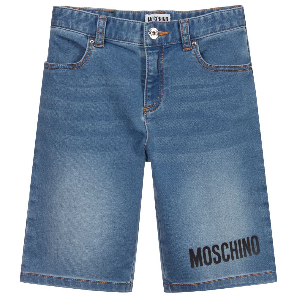 Moschino Kid-Teen - Denim Logo Shorts  | Childrensalon