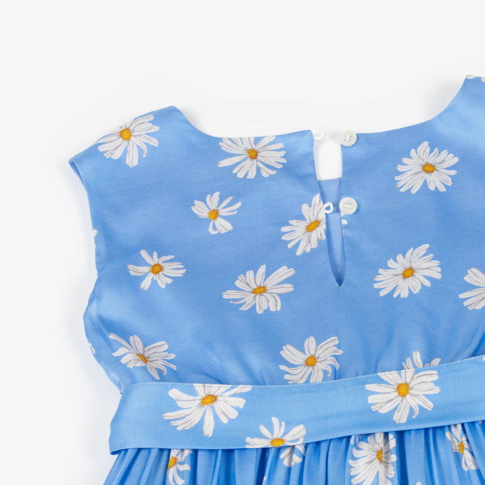 Moschino-فستان أزرق بنقشة الأقحوان للبنات | Childrensalon Outlet