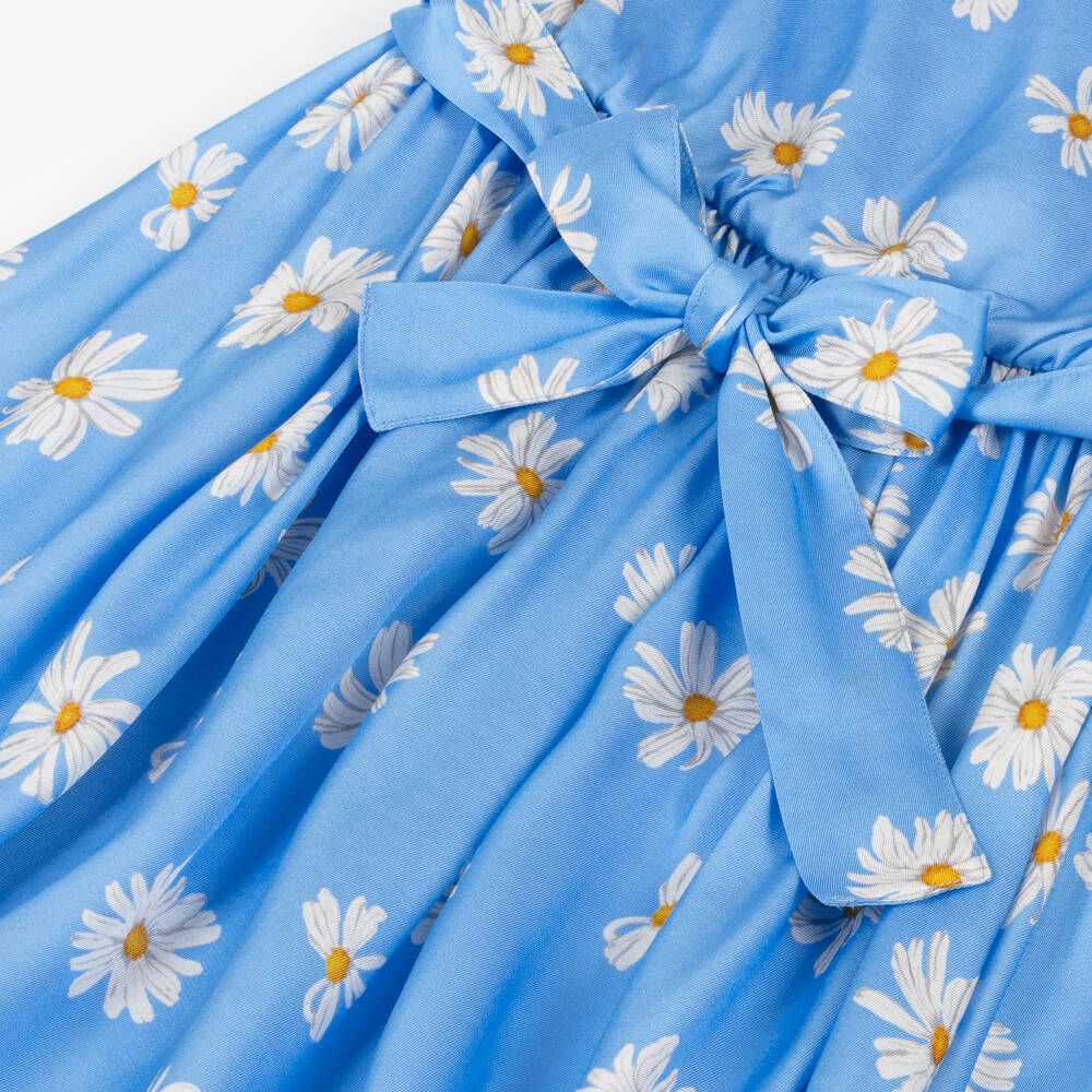 Moschino-فستان أزرق بنقشة الأقحوان للبنات | Childrensalon Outlet