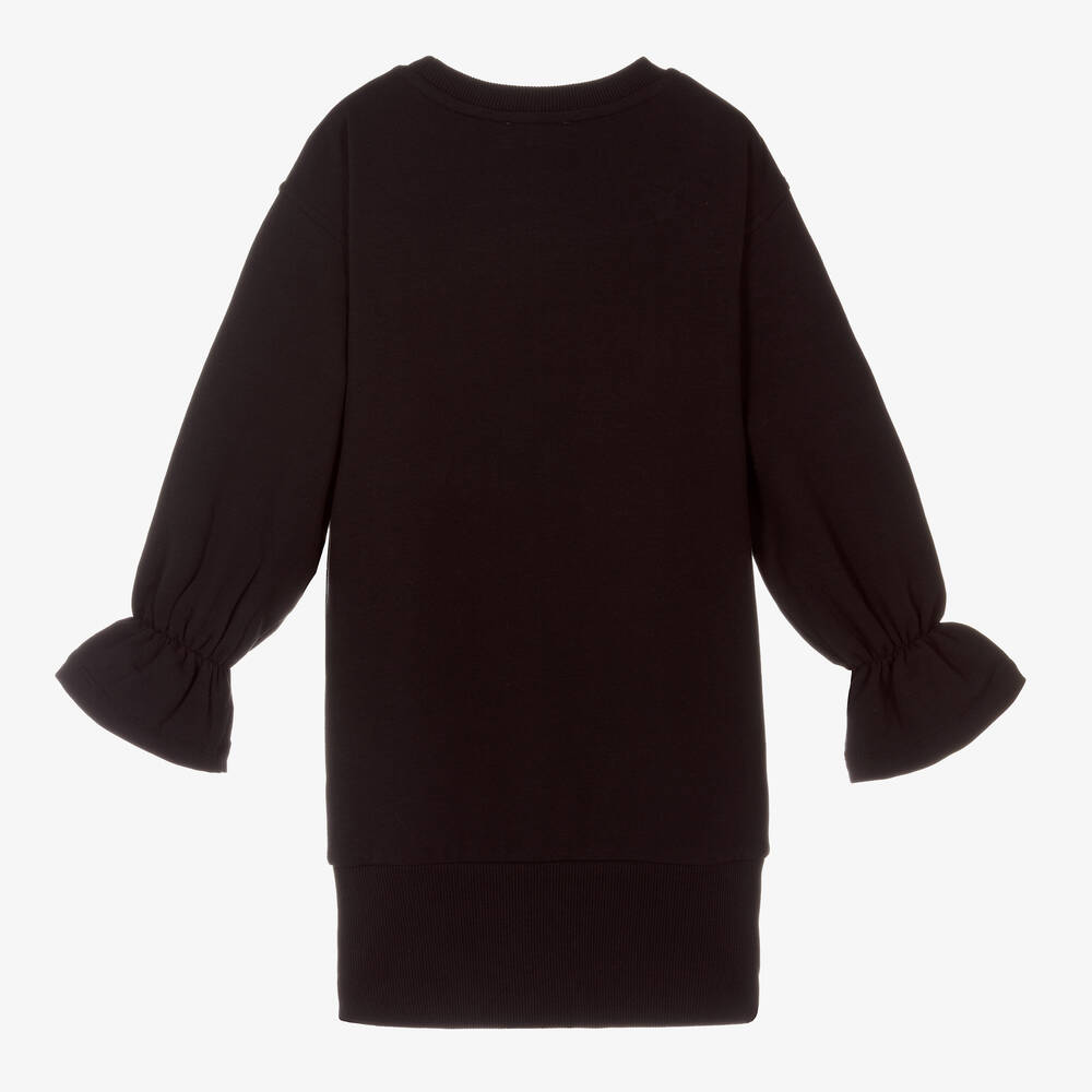 Moschino Kid-Teen-Girls Black Bear Logo Dress | Childrensalon Outlet