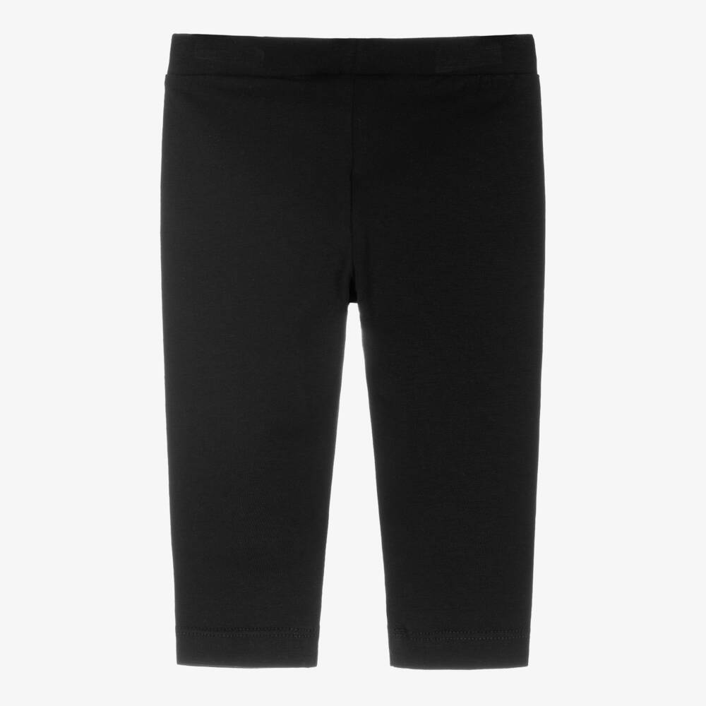 Moschino Baby-Girls Black Cotton Leggings | Childrensalon Outlet