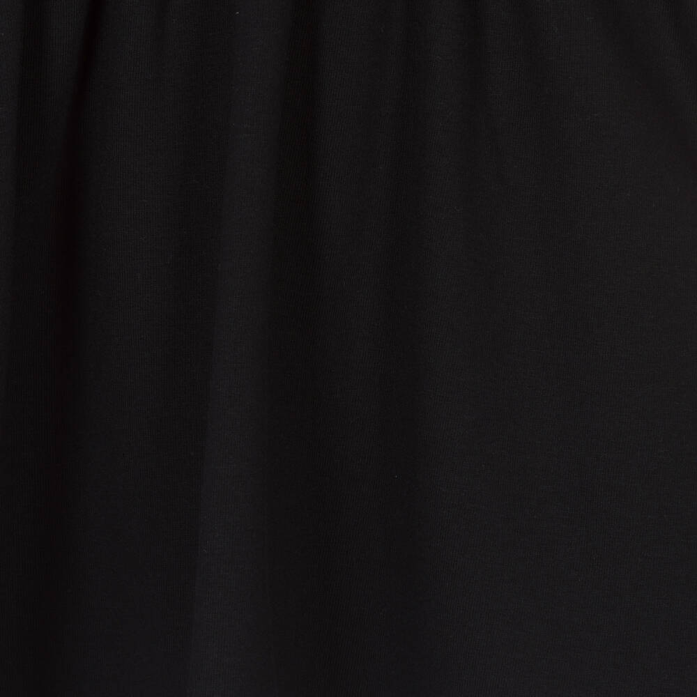 Moschino Kid-Teen-Girls Black Cotton Logo Dress | Childrensalon Outlet