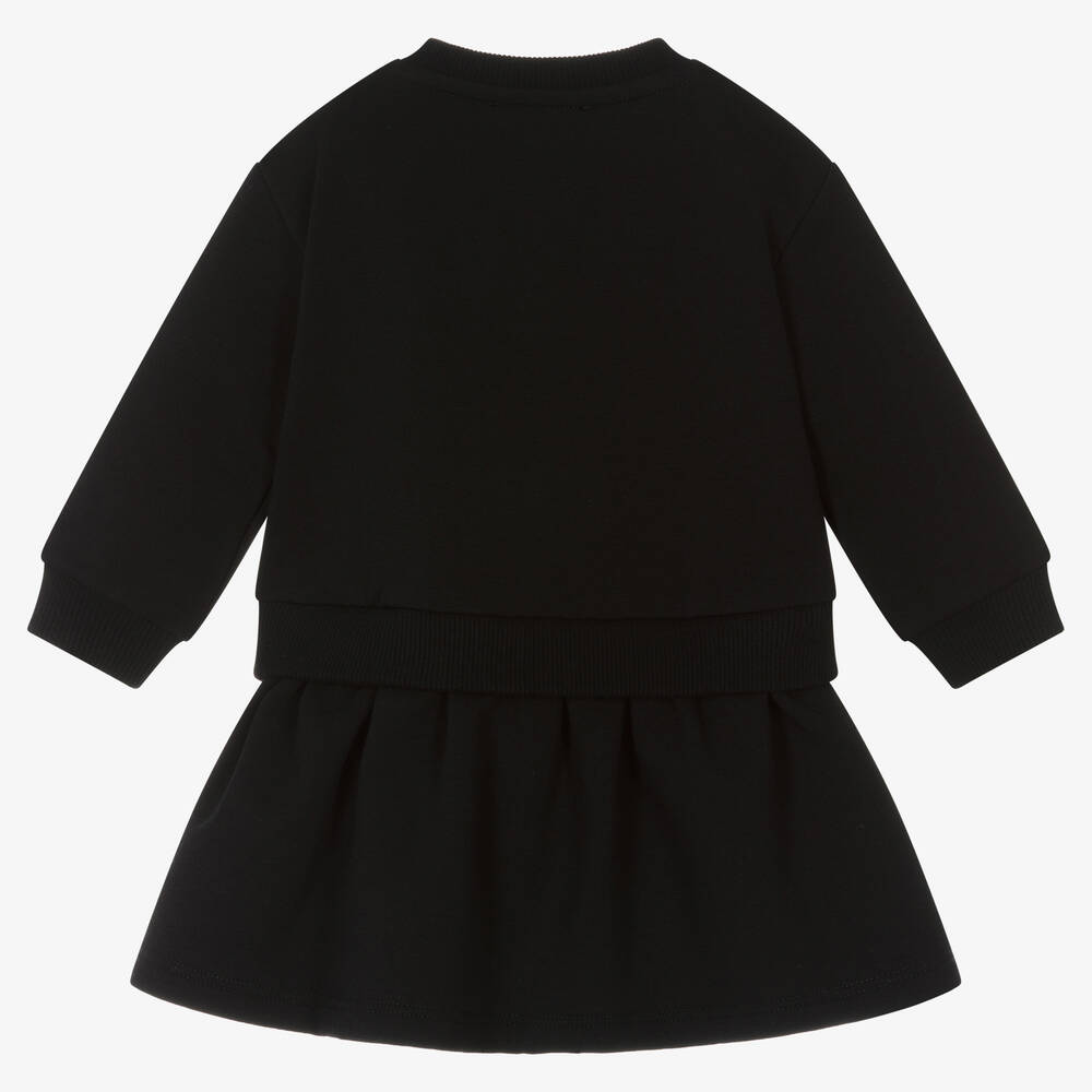Moschino Baby - Girls Black Cotton Teddy Bear Dress 