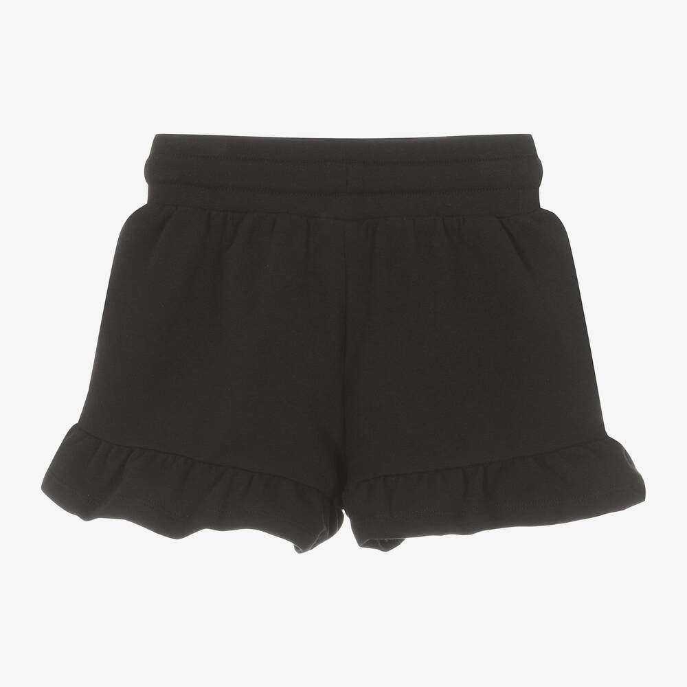 Moschino Kid-Teen-شورت بطبعة تيدي بير قطن جيرسي لون أسود للبنات | Childrensalon Outlet