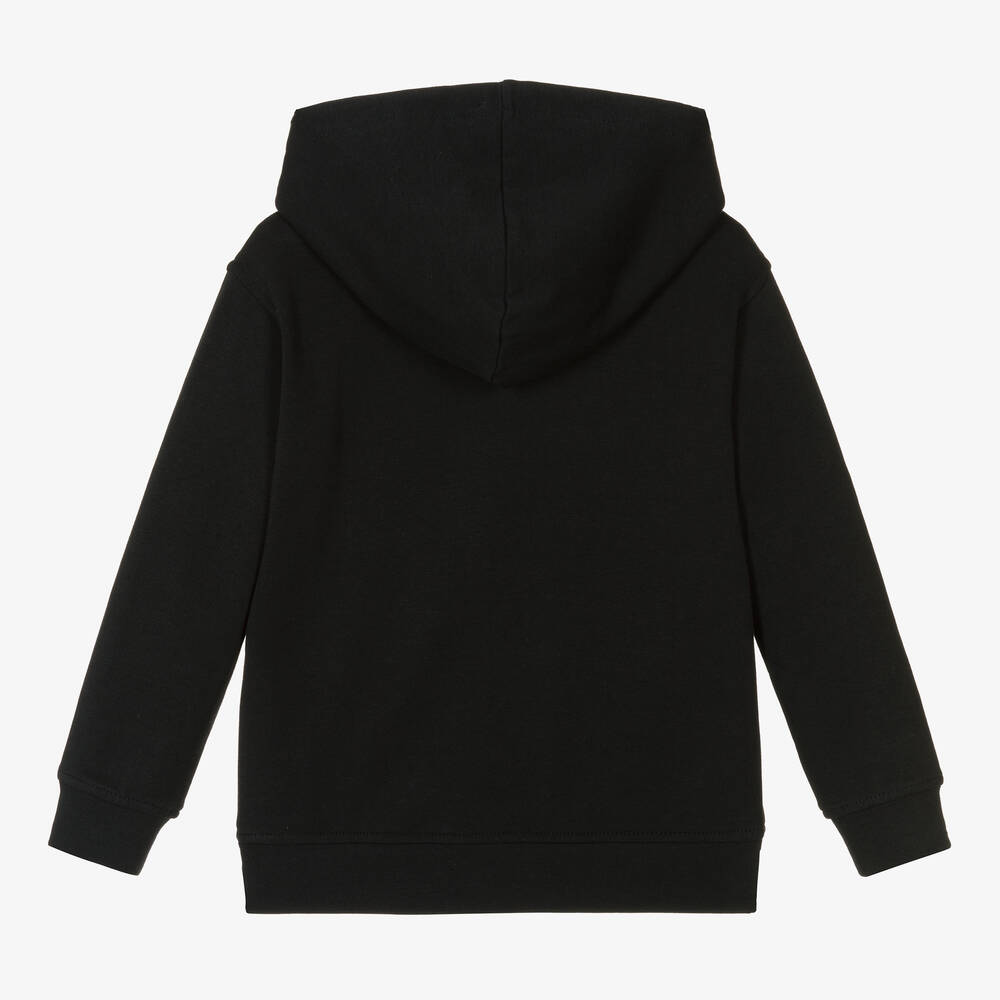 موسكينو Kid-Teen-هودي قطن جيرسي لون أسود وذهبي للبنات | Childrensalon Outlet