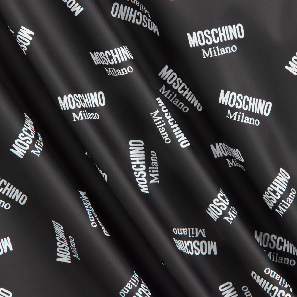Moschino Kid-Teen-Girls Black Logo Rain Cape | Childrensalon Outlet