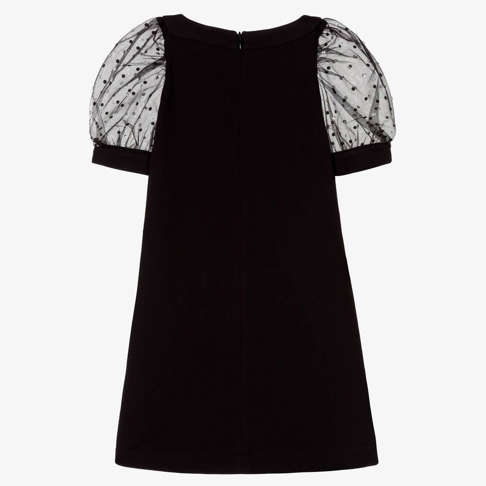 Moschino KidTeen Girls Black Rhinestone Dress Childrensalon Outlet