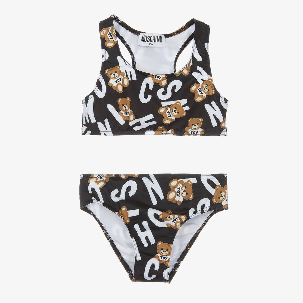 Moschino Kid-Teen - Bikini noir à nounours fille | Childrensalon